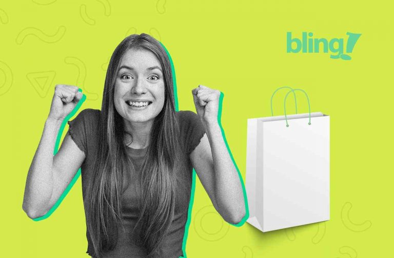 Mulher gesticulando e com expressão bastante interessada nas promoções dos Parceiros Bling