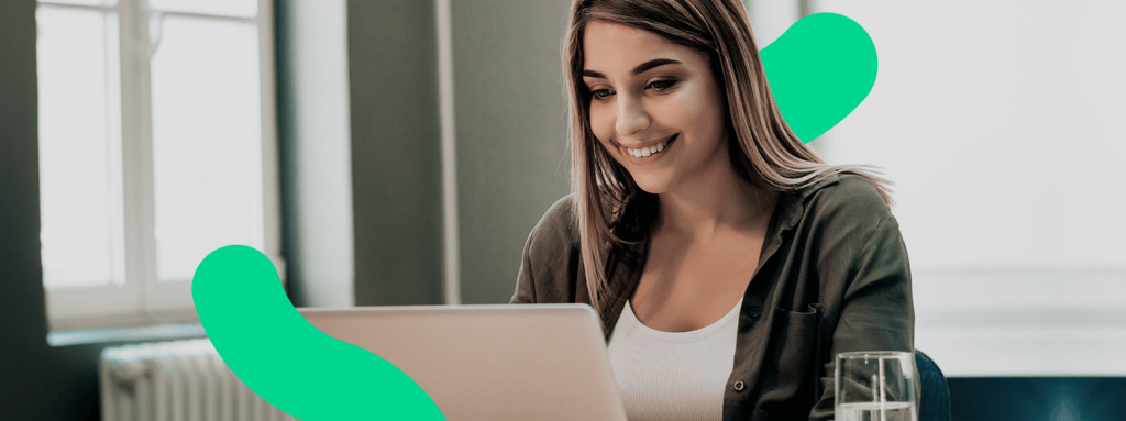 Empreendedora criando a conta na loja integrada