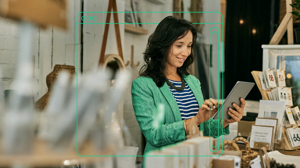 Mulher planejando sua força de venda